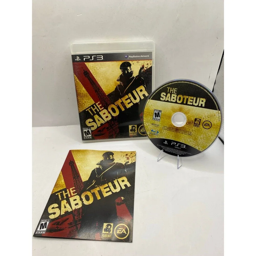The Saboteur (Sony PlayStation 3, 2009, PS3) Authentic, Complete, Tested/works